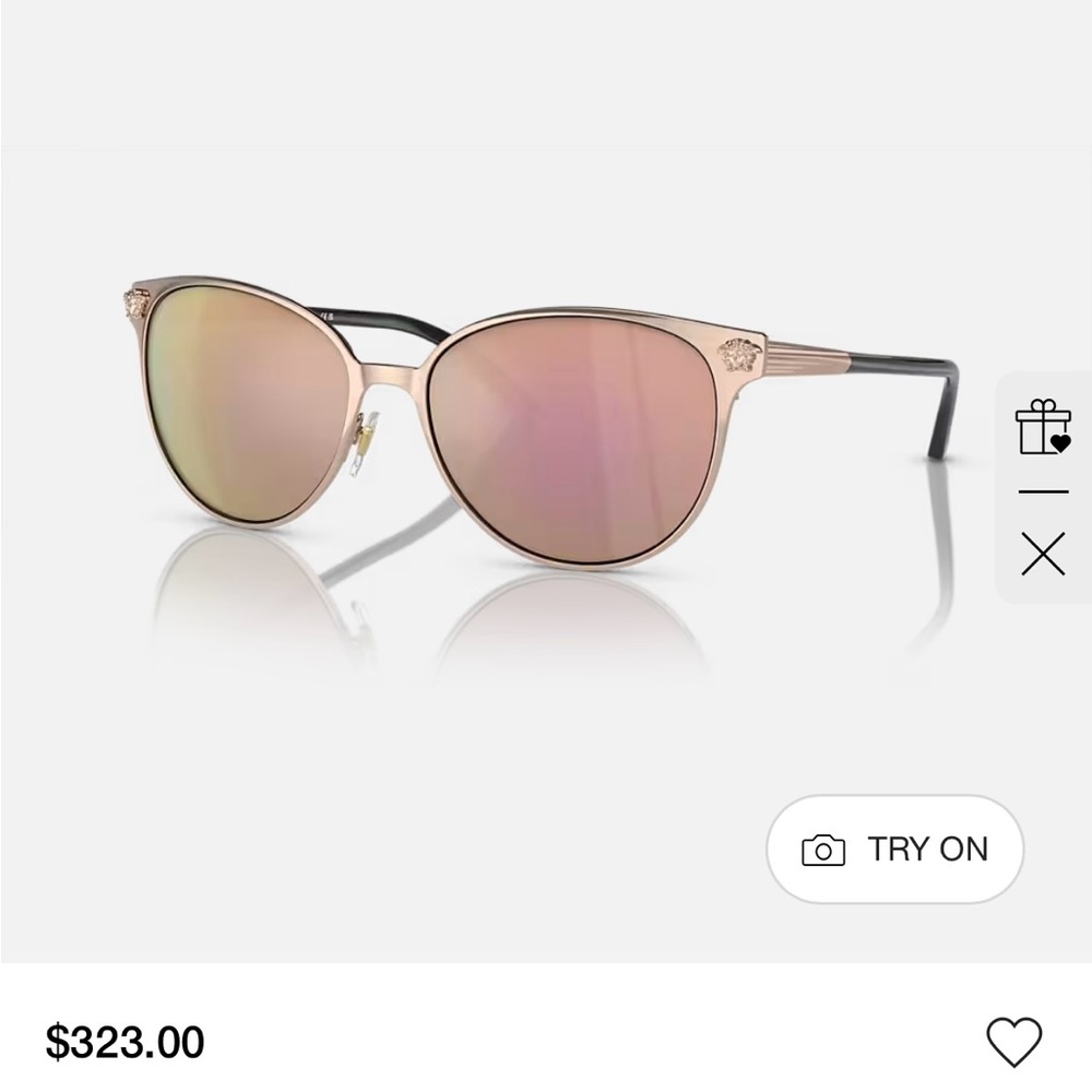 Versace Gold Frame Sunglasses with Black Case